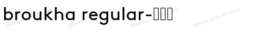 broukha regular字体转换